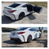 2pcs Real Carbon Fiber Rear Bumper Spoiler Air Vent Outlet Trim Cover Car Styling Accessories Compatible for Lexus RC F USC10 Art 2014-2018 view 3