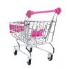 Angoily Mini Shopping Cart Shaped Storage Basket Desktop Organizer, Rosy Plastic Metal for Kids, Cute Cart for Home And Office 4. 92 X 4. 40 X 3. 22 Inch view 3