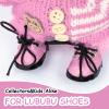15-17cm Doll Shoes for 15-17cm Doll Boots, 6.7 inch Doll Shoes Accessories Valentine's Day Gifts (Pink) view 2