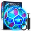 MYOKIA Rechargeable Light Up Soccer Ball Size 5 Tri-Color Glow in Dark view 1
