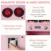 Costzon Kids Kitchen Playset, Large Wooden Chef Cooking Toy Set w/Real Sounds & Lights, Microwave, Blackboard, Oven, Ice Maker, Dishwasher, Play Phone, Utensils, Play Kitchen for Kids Ages 3+ (Pink) view 3