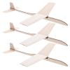 Abaodam 3pcs 3D Wooden Airplane: School Crafts Unfinished Wood Glider Plane Model for Kids Adults Toddler Christmas Halloween Party Supplies view 1