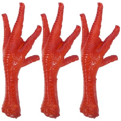 OFFSCH 3PCS Artificial Chicken Feet Model - Simulated Chicken Feet Realistic Fake Food Photography Props Food Display Ornament for Home Shops