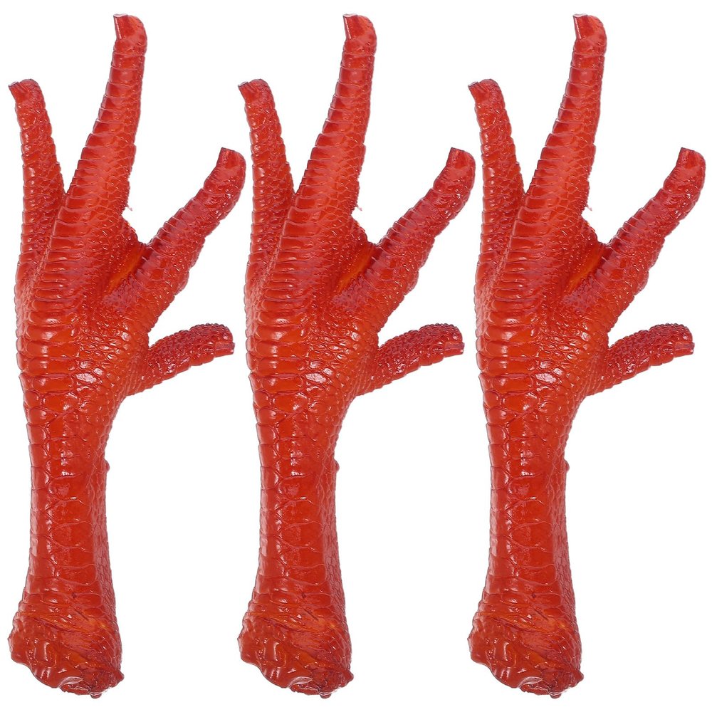 OFFSCH 3PCS Artificial Chicken Feet Model - Simulated Chicken Feet Realistic Fake Food Photography Props Food Display Ornament for Home Shops