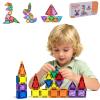 26PCS Mini Magnetic Tiles Building Blocks Set with Portable Iron Case, STEM Travel Toys for Kids Ages 3+, Educational Magnet Construction Puzzles for Boys and Girls,Toddler Puzzle Birthday Gift Toys view 1