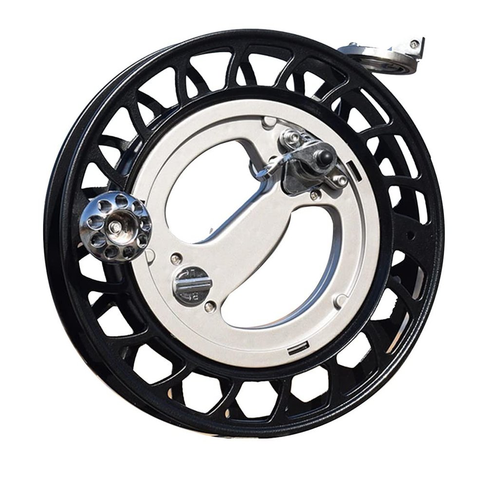 11-inch Kite Reel, Anti-Reverse with Handbrake Professional Outdoor String Spool Reel, Hand-cranked Wanhe Roulette Kite Line Winder Durable Flying Line Accessories(Black)