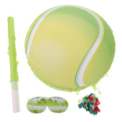 Alipis 1 Set Tennis Themed Sports Pinata For Kids Birthday - Paper Pinata Stuffer Favors With Confetti Eye Patch - Sports Party Decorations Centerpiece For Home Outdoor