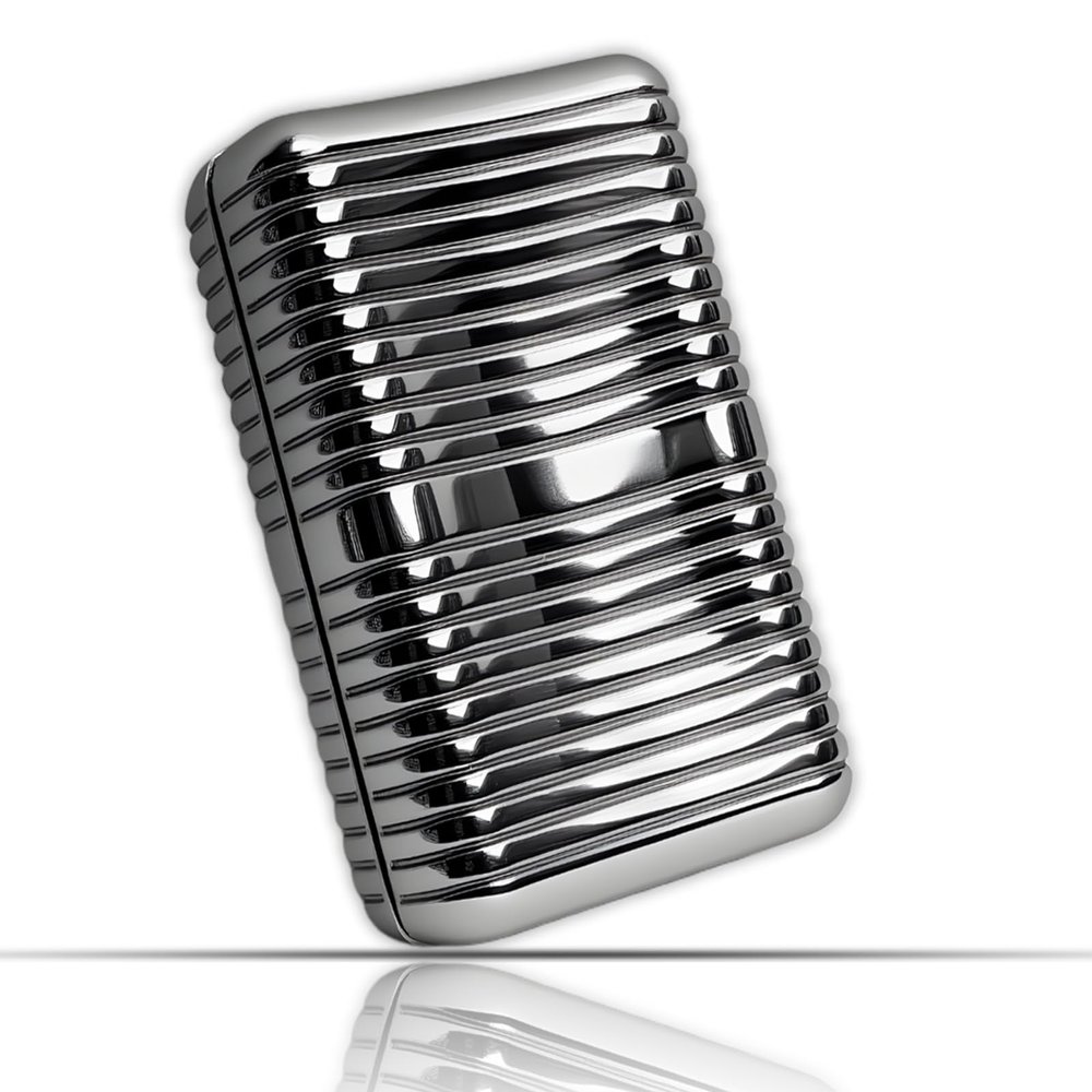 Alloy Metal Silver Fidget Slider-Soap Box Style,Unrestricted Sliding,Relieve Stress,Anxiety Relief,Compact Fidget Toy for Adult
