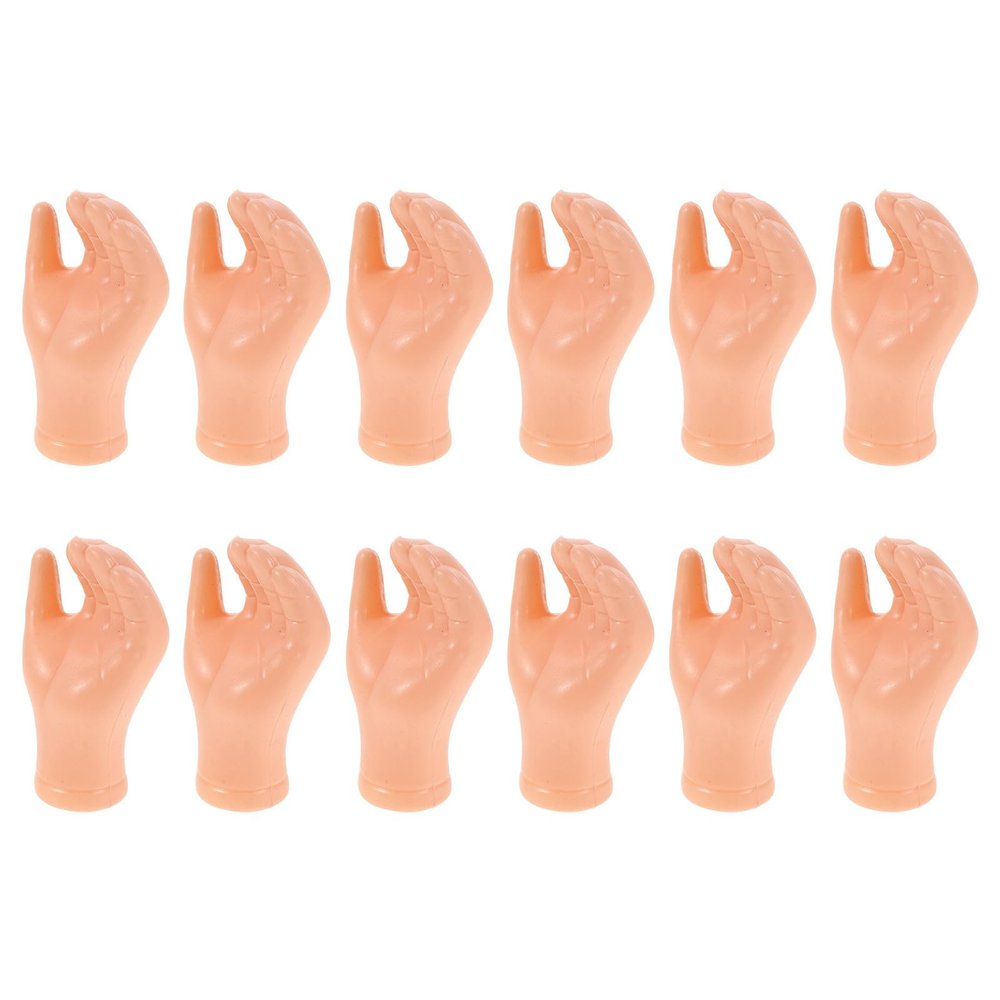 Abaodam 12 Pairs Small Plastic Hands for Dolls - Realistic Miniature Hand Accessories for DIY Doll Crafting - Realistic Puppet Body Parts