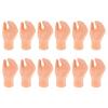 Abaodam 12 Pairs Small Plastic Hands for Dolls - Realistic Miniature Hand Accessories for DIY Doll Crafting - Realistic Puppet Body Parts view 1