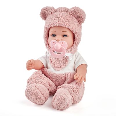 Enjoyin 12" Baby Doll with Accessories for Toddler Girls Ages 3+ | Includes Pink Outfit, Pacifier, Bottle & Soft Blanket | Interactive Role-Play Toy for Kids