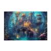 RMYRHQ Luminous Underwater Fortress,Crystal Spires Marine Life Glowing Algae Ancient Archways Wood Jigsaw Puzzles Adult 1000 Pieces Vibrant and Unique Creative Hobby Gift for Artists view 1