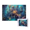 RMYRHQ Luminous Underwater Fortress,Crystal Spires Marine Life Glowing Algae Ancient Archways Wood Jigsaw Puzzles Adult 1000 Pieces Vibrant and Unique Creative Hobby Gift for Artists view 2
