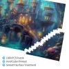 RMYRHQ Luminous Underwater Fortress,Crystal Spires Marine Life Glowing Algae Ancient Archways Wood Jigsaw Puzzles Adult 1000 Pieces Vibrant and Unique Creative Hobby Gift for Artists view 3