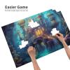 RMYRHQ Luminous Underwater Fortress,Crystal Spires Marine Life Glowing Algae Ancient Archways Wood Jigsaw Puzzles Adult 1000 Pieces Vibrant and Unique Creative Hobby Gift for Artists view 4