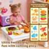 45PCS 3-in -1 Toddler Girl Toy Shopping Carts for Kids Pretend Play Food Toys - Cutting Fast Toy Food Set for Montessori Preschool Learning for Boys&Girls Ages 2 3 4 5 6+ Birthday Gifts view 2