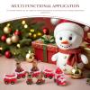 Abaodam 1 Set Christmas Train Set with Resin Reindeer Figurines Miniature Winter Snow Scene Decorations Holiday Table Ornaments for Xmas Party and Home Decor view 2