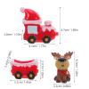 Abaodam 1 Set Christmas Train Set with Resin Reindeer Figurines Miniature Winter Snow Scene Decorations Holiday Table Ornaments for Xmas Party and Home Decor view 4