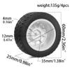 1/14 RC On-Road Drift Wheel Tires 2.36in OD Tamiya M-Chassis Tread Tyres w/Foam 12mm Hex Fit for Tamiya M08/05/06 MF-01X 1/14 Hyper 14303 14304 14210 (White) view 2