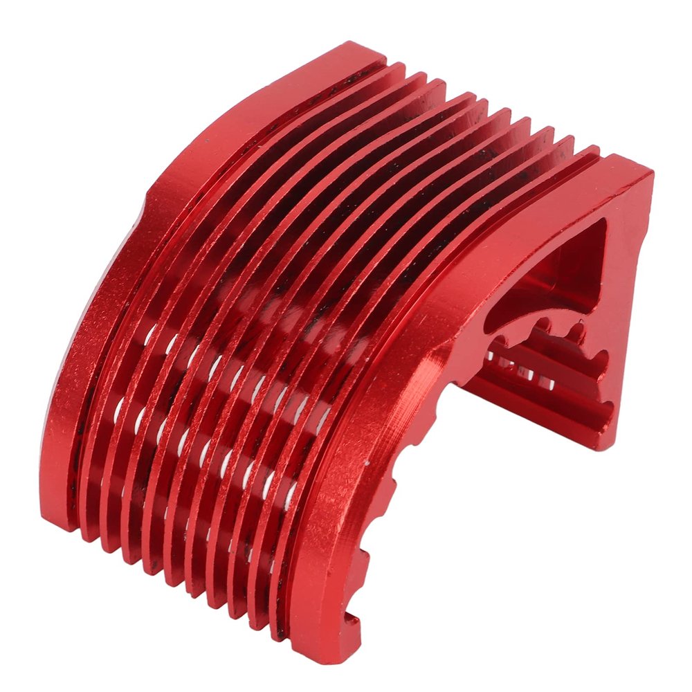 Domary Aluminum Alloy Motor Heatsink 42mm, Brushless Electric Engine Heat Sink, Lightweight and Efficient, for 4274 1515 1512 Motors, Easy Installation, Suitable for RC Cars (Red)