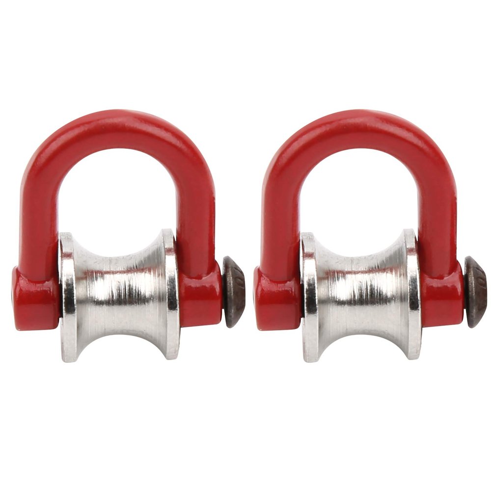 2pcs RC Model Simulated Lifting Pulley Steel Wire Rope Fit for HSP for REDCAT Crawler Car (Type B)