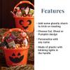 Let's Make Memories Personalized Halloween Trick or Treat Bucket - Candy Bag for Kids - Illuminated Handle for Safety - Personalize with Name - Ghost view 3