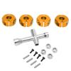 12mm 6mm Wheel Hub Drive Adaptor Aluminum Metal Combiner Coupler for 1/10 Remote Control Car (Orange) view 1