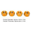 12mm 6mm Wheel Hub Drive Adaptor Aluminum Metal Combiner Coupler for 1/10 Remote Control Car (Orange) view 2