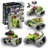 5 in 1 STEM Robot Building Kit, APP & Remote Control Interstellar Building Robot, DIY Robotics Building Toys/RC Car/Tank with Light, Space Building Toy Gifts for Boys Girls Kids 8-16 Science Learning view 1