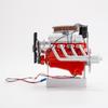 1/6 V8 Engine Model, 3D Printed Simulated Electric Mechanical DIY Assembly Internal Combustion Engine Kit, Desktop Vintage Collectible Ornament Educational Experiment view 4