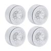 4PCS RC Beadlock Wheel Rim Set 1.9 Inch Aluminum Alloy 1/10 RC Car Wheel Hub for Axial SCX10 I II III (Silver) view 4