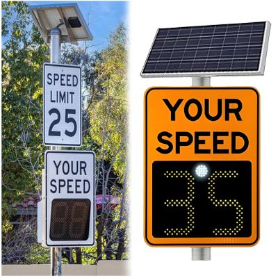 JXUANMM Solar Powered Radar Speed Limit Sign - LED Speed Limit Radar Detective Display, Radar Feedback Sign, Applicable to Highways, Speed-Limited Roads Orange-23.635.4in/60x90cm