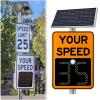 JXUANMM Solar Powered Radar Speed Limit Sign - LED Speed Limit Radar Detective Display, Radar Feedback Sign, Applicable to Highways, Speed-Limited Roads Orange-23.635.4in/60x90cm view 1