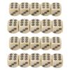 20 Pcs Six Sided Dice 16mm White Pearl Circle Dots Math Games Teaching Set view 2