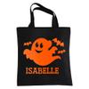 Let's Make Memories Personalized Halloween Trick or Treat Bag for Kids - Reflective Candy Bag for Safety - Personalize with Name - Ghost view 1