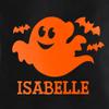 Let's Make Memories Personalized Halloween Trick or Treat Bag for Kids - Reflective Candy Bag for Safety - Personalize with Name - Ghost view 2