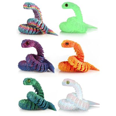 HXcelerate 6Pcs 12in Lifelike 3D Printed Snake Animal Toy,Realistic Reptile Figure for Kids Educational Play, Collectible Jungle Animal Model,Easter Basket Essentials Toys for Teen Boys Kids