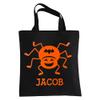 Let's Make Memories Personalized Halloween Trick or Treat Bag for Kids - Reflective Candy Bag for Safety - Personalize with Name - Spider view 1