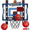 Indoor Basketball Hoop for Kids, Adjustable Height Basketball Hoop Over The Door with LED Light/Scoreboard/3 Balls, Mini Basketball Hoop Valentines Birthday Gifts for Boys Ages 4 5 6 7 8 9 10 11 12+ view 1