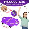 2 Pcs Sports Scooter Board with HandlesSitting Scooter Board for Kids Children Gym Indoor Outdoor ActivitiesEquipped with Various Skateboard Accessories (Orange,Purple) view 2