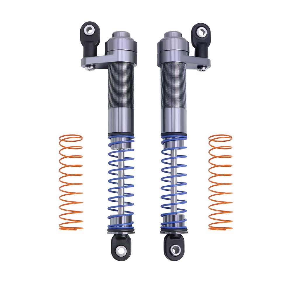 1/10 Metal Adjustable Shock Absorbers Oil Damper 80-100mm for RC Crawler Car Axial SCX10 90046 Capra TRX4 Redcat Gen8 Upgrade (Titanium 2Pcs)
