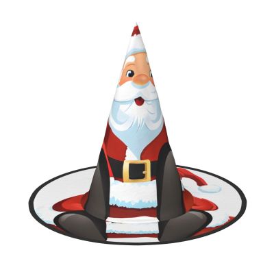 JEKYDOSD Cute Santa Claus Print Halloween Hat Spooky Party Accessory, Carnivals Masquerade Balls