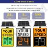 Solar Radar Speed Limit Sign with Full Accessories, Remote Control Adjustable Speed Limit Sign with Radar and Camera, Easy Mount Weatherproof Road Safety Traffic Signs Orange-19.727.5in/50x70cm view 4
