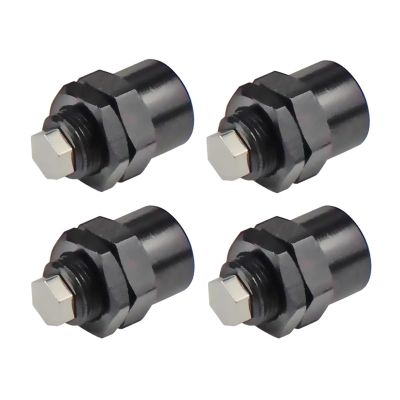 4pcs Aluminum Alloy Wheel Hex Hub Adapter 12mm to 17mm Conversion Bouncing Parts for 1/10 RC Car Upgrade Parts RC Accessories(Black)