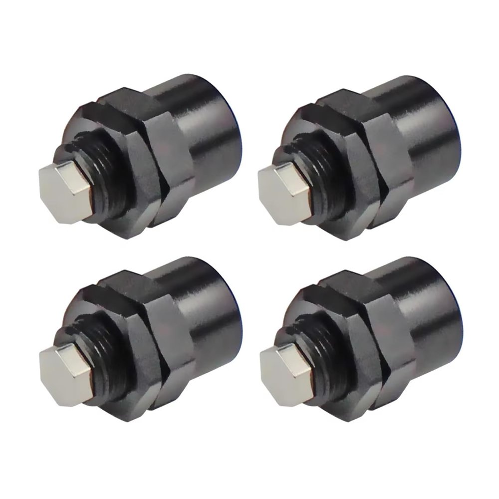 4pcs Aluminum Alloy Wheel Hex Hub Adapter 12mm to 17mm Conversion Bouncing Parts for 1/10 RC Car Upgrade Parts RC Accessories(Black)