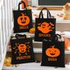 Let's Make Memories Personalized Halloween Trick or Treat Bag for Kids - Reflective Candy Bag for Safety - Personalize with Name - Boy Pumpkin view 4