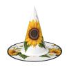 JEKYDOSD Yellow Sunflowers And White Flowers Print Halloween Hat Spooky Party Accessory, Carnivals Masquerade Balls view 1