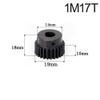 1 Mod 17Teeth #45 Steel Pinion Gear 1M17T Motor Spur Gear D-bore 5x4.5mm Outer Dia 19mm view 2