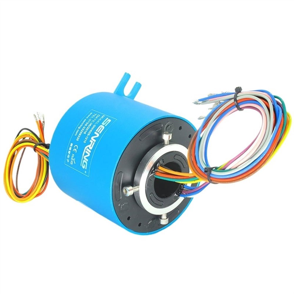 Hole Bore Slip Ring Conductive Sliprings with Hole Size 25.4mm OD86mm 2A/10A Signal Current for 02/04/06/12 Circuits/Wires(25.4x86mm 6CH 10A)