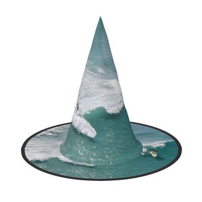 JEKYDOSD Beach Surf Print Halloween Hat Spooky Party Accessory, Carnivals Masquerade Balls